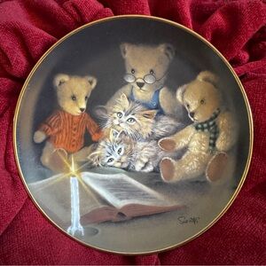 Story Hour by Sue Willis Collectors Plate Teddy Bears & Kittens Limited Edition